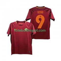 Camisola Homem AS Roma DZEKO 9 2017-2018 Retro Principais Equipamento Manga Curta