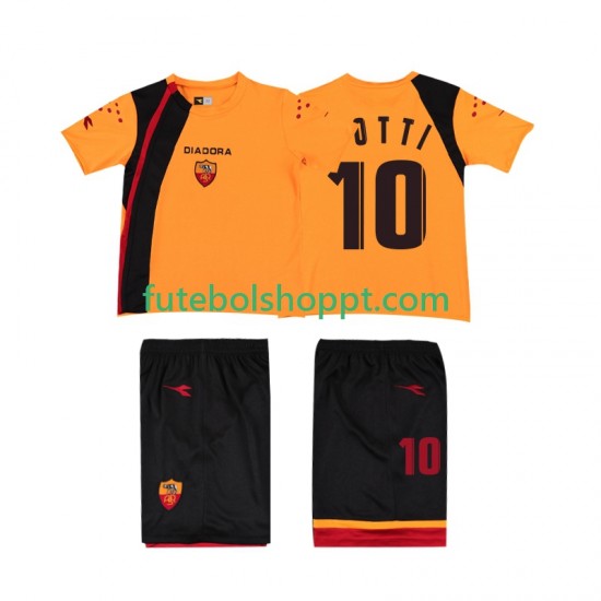 Camisola Júnior AS Roma TOTTI 10 2005- Retro Principais Equipamento 2006 Manga Curta