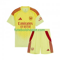 Camisola Júnior Arsenal Guarda-redes Principais Equipamento 2025-2026 Manga Curta