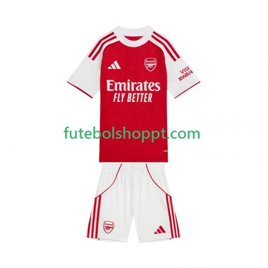 Camisola Júnior Arsenal Principais Equipamento 2025-2026 Manga Curta