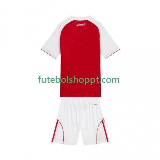 Camisola Júnior Arsenal Principais Equipamento 2025-2026 Manga Curta
