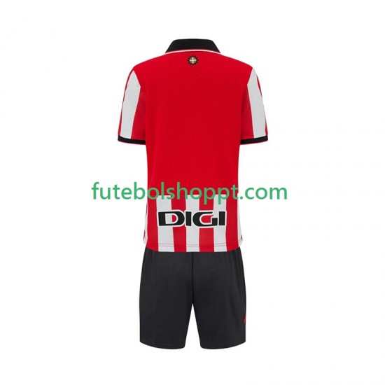 Camisola Júnior Athletic Bilbao Principais Equipamento 2025-2026 Manga Curta