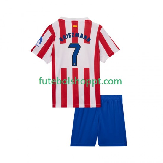 Camisola Júnior Atlético Madrid Antoine Griezmann 7 Principais Equipamento 2025-2026 Manga Curta
