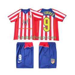 Camisola Júnior Atlético Madrid F TORRES 9 2005 Retro Principais Equipamento 2004 Manga Curta