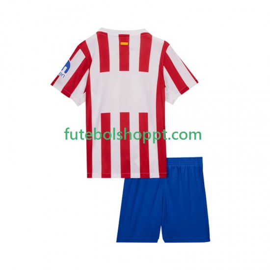 Camisola Júnior Atlético Madrid Principais Equipamento 2025-2026 Manga Curta