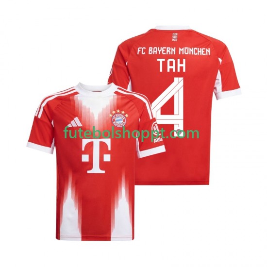 Camisola Homem Bayern de Munique Jonathan Tah 4 Principais Equipamento 2025-2026 Manga Curta