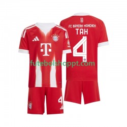 Camisola Júnior Bayern de Munique Jonathan Tah 4 Principais Equipamento 2025-2026 Manga Curta