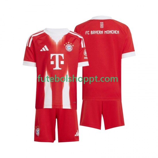 Camisola Júnior Bayern de Munique Principais Equipamento 2025-2026 Manga Curta