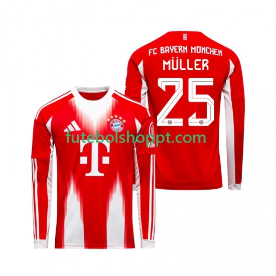 Camisola Homem Bayern de Munique Thomas Muller 25 Principais Equipamento 2025-2026 Manga Comprida