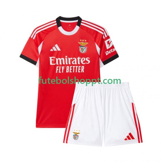 Camisola Júnior Benfica Principais Equipamento 2025-2026 Manga Curta