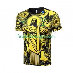 Camisola Homem Brasil Jesus Principais Equipamento 2024 Manga Curta