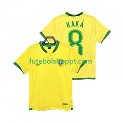Camisola Homem Brasil KAKA 8 Retro Principais Equipamento 2006 Manga Curta