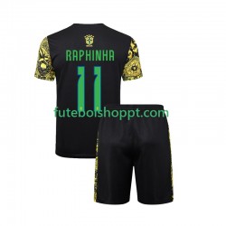 Camisola Júnior Brasil RAPHINHA 11 Jesus Principais Equipamento 2024 Manga Curta