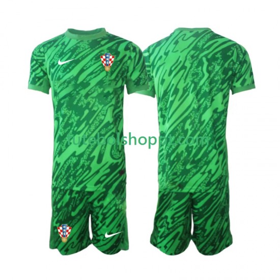 Camisola Júnior Croácia Guarda-redes Alternativa Equipamento 2024 Manga Curta