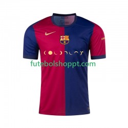 Camisola Homem FC Barcelona Coldplay Principais Equipamento 2024-2025 Manga Curta