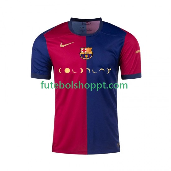 Camisola Homem FC Barcelona Coldplay Principais Equipamento 2024-2025 Manga Curta