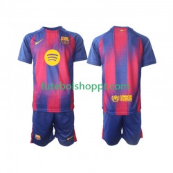 Camisola Júnior FC Barcelona Principais Equipamento 2025-2026 Manga Curta