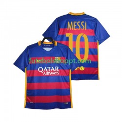 Camisola Homem FC Barcelona Lionel Messi 10 2015-2016 Retro Principais Equipamento Manga Curta