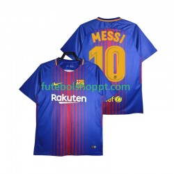 Camisola Homem FC Barcelona Lionel Messi 10 2017-2018 Retro Principais Equipamento Manga Curta