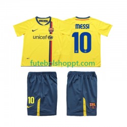 Camisola Júnior FC Barcelona Lionel Messi 10 2009 Retro Alternativa Equipamento 2008 Manga Curta