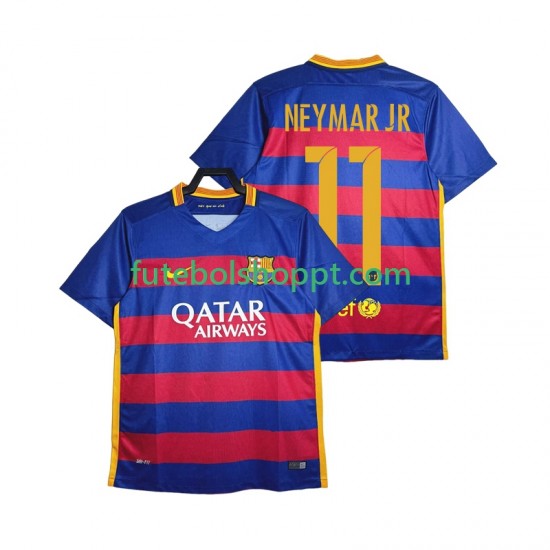 Camisola Homem FC Barcelona Neymar JR 11 2015-2016 Retro Principais Equipamento Manga Curta