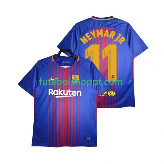 Camisola Homem FC Barcelona Neymar JR 11 2017-2018 Retro Principais Equipamento Manga Curta