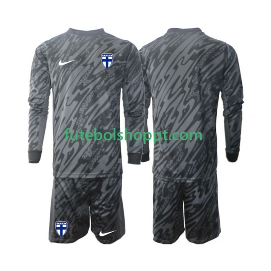 Camisola Júnior Finlândia Guarda-redes Principais Equipamento 2024 Manga Comprida
