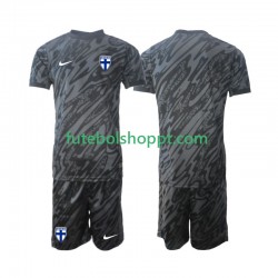 Camisola Júnior Finlândia Guarda-redes Principais Equipamento 2024 Manga Curta