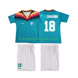 Camisola Júnior Alemanha KLINSMANN 18 Retro Alternativa Equipamento 1994 Manga Curta
