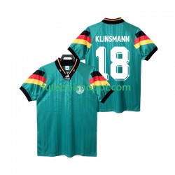 Camisola Homem Alemanha KLINSMANN 18 1992 Retro Alternativa Equipamento Manga Curta