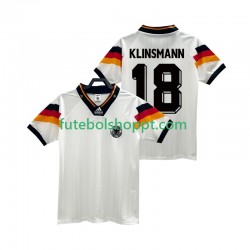 Camisola Homem Alemanha KLINSMANN 18 1992 Retro Principais Equipamento Manga Curta