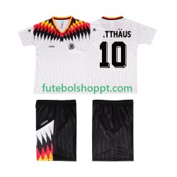 Camisola Júnior Alemanha MATTHAUS 10 Retro Principais Equipamento 1994 Manga Curta