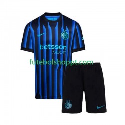 Camisola Júnior Inter de Milão Principais Equipamento 2025-2026 Manga Curta