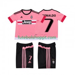 Camisola Júnior Juventus Cristiano RONALDO 7 2015 2016 Retro Alternativa Equipamento Manga Curta