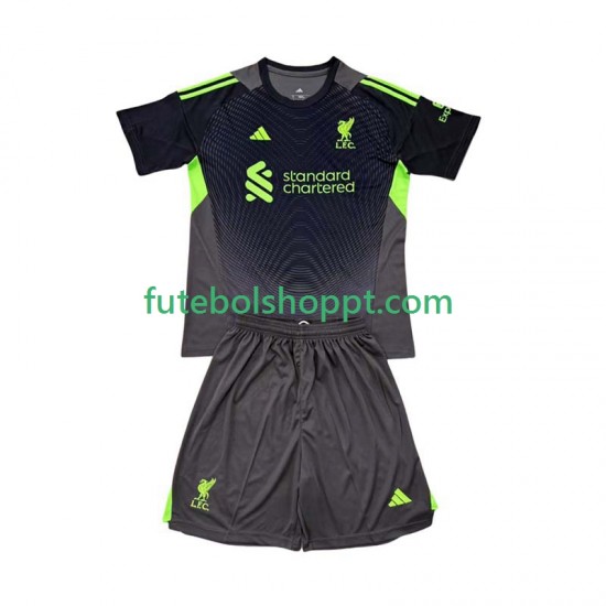 Camisola Júnior Liverpool Guarda-redes Principais Equipamento 2025-2026 Manga Curta