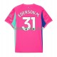 Camisola Homem Manchester City Ederson Moraes 31 Guarda-redes Alternativa Equipamento 2025-2026 Manga Curta