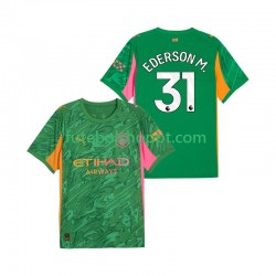 Camisola Homem Manchester City Ederson Moraes 31 Guarda-redes Principais Equipamento 2025-2026 Manga Curta