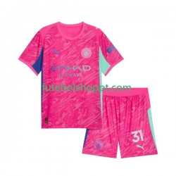 Camisola Júnior Manchester City Ederson Moraes 31 Guarda-redes Alternativa Equipamento 2025-2026 Manga Curta
