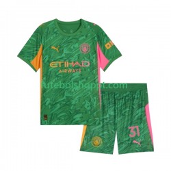 Camisola Júnior Manchester City Ederson Moraes 31 Guarda-redes Principais Equipamento 2025-2026 Manga Curta