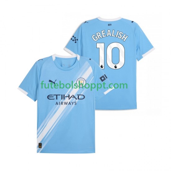 Camisola Homem Manchester City Jack Grealish 10 Principais Equipamento 2025-2026 Manga Curta
