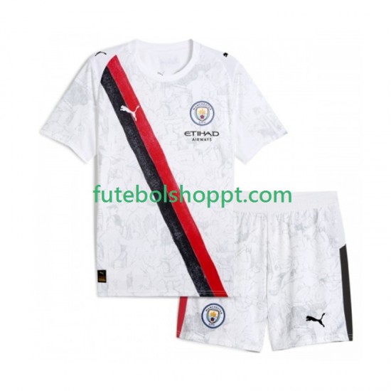 Camisola Júnior Manchester City UPER Kids Principais Equipamento 2025-2026 Manga Curta
