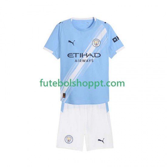 Camisola Júnior Manchester City Principais Equipamento 2025-2026 Manga Curta