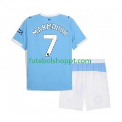 Camisola Júnior Manchester City Omar Marmoush 7 Principais Equipamento 2025-2026 Manga Curta