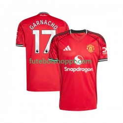 Camisola Homem Manchester United Alejandro Garnacho 17 Principais Equipamento 2025-2026 Manga Curta