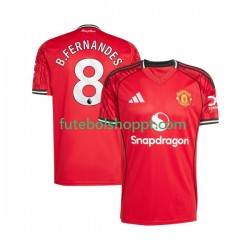 Camisola Homem Manchester United Bruno Fernandes 8 Principais Equipamento 2025-2026 Manga Curta