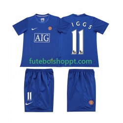 Camisola Júnior Manchester United GIGGS 11 Retro Alternativa Equipamento 2008 Manga Curta