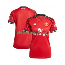 Camisola Mulher Manchester United Principais Equipamento 2025-2026 Manga Curta