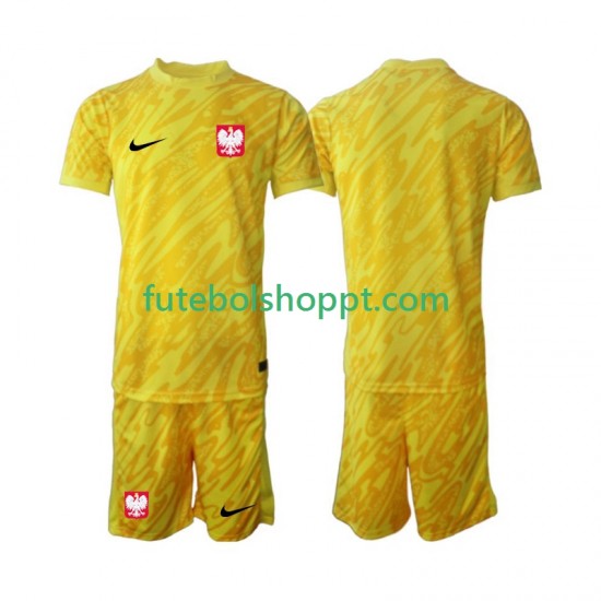 Camisola Júnior Polónia Guarda-redes Principais Equipamento 2024 Manga Curta