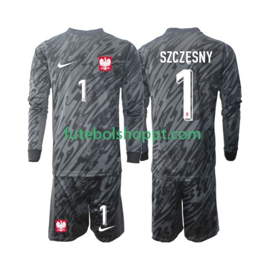 Camisola Júnior Polónia Szczesny 1 Guarda-redes Alternativa Equipamento 2024 Manga Comprida