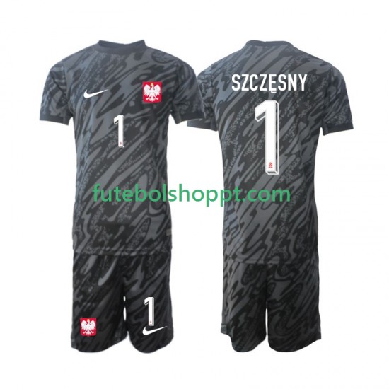 Camisola Júnior Polónia Szczesny 1 Guarda-redes Alternativa Equipamento 2024 Manga Curta